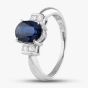 Second Hand Platinum 2.18ct Sapphire & 0.18ct Princess Cut Diamond Five Stone Ring 433615628
