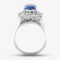 Second Hand Platinum 2.83ct Sapphire & 0.74ct Diamond Cluster Ring 433615730