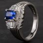 Second Hand Platinum 1.05ct Sapphire & 0.31ct Diamond Dress Ring 4336198