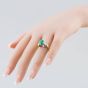 Second Hand 14ct Yellow Gold 2.13ct Oval Cut Emerald & 0.80ct Baguette Cut Diamond Set Shoulders Dress Ring 43371022