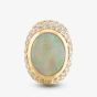 Second Hand 14ct Yellow Gold 6.25ct Opal & 2.15ct Brilliant Cut Diamond Large Oval Cluster Ring 4338034