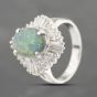 Second Hand Platinum 1.37ct Opal & 0.83ct Diamond Oval Cluster Ring 43381033