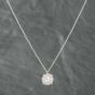 Second Hand Platinum 0.47ct Brilliant Cut Diamond Round Cluster Pendant & 16-18 Inch Trace Chain 43141572