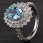 Second Hand Platinum 2.08ct Aquamarine & 1.31ct Diamond Ring 4340013