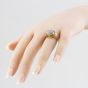 Second Hand 14ct Yellow Gold Certificated 7.25ct Aquamarine & 0.06ct Brilliant Cut Diamond Oval Dress Ring 43401014