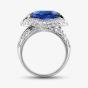 Second Hand 18ct White Gold 2.97ct Tanzanite & 1.42ct Brilliant Cut Diamond Oval Cluster Ring 4341025