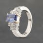 Second Hand Platinum 1.19ct Tanzanite & 0.28ct Brilliant Cut Diamond Fancy Dress Ring 43411027