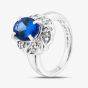 Second Hand Platinum 2.91ct Tanzanite & 0.22ct Brilliant Cut Diamond Oval Cluster Ring 43411032