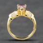 Second Hand 18ct Yellow Gold Pear Shaped Amethyst & Baguette Cut Diamond Dress Ring 43421003