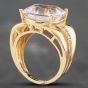 Second Hand 14ct Yellow Gold Certificated 13.5ct Pink Topaz & 0.04ct Single Cut Diamond Dress Ring 43451009
