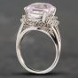 Second Hand Platinum Certificated 5.91ct Kunzite & 0.23ct Brilliant Cut Diamond Rectangular Dress Ring 43501007