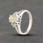 Second Hand Platinum Chrysoberyl Cats Eye & 0.12ct Diamond Dress Ring 43511002