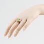 Second Hand 18ct White Gold Peridot & 0.46ct Diamond Dress Ring 43541004