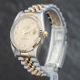 Second Hand Rolex Mens Datejust Gold Dial Two Colour Bracelet Watch 16233