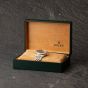 Second Hand Rolex Mens Datejust Black Dial Two Colour Bracelet Watch 16233