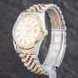 Second Hand Rolex Mens Datejust Gold Dial Silver Bracelet Watch 16233