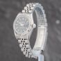 Second Hand Rolex Ladies Datejust Black Dial Silver Bracelet Watch 79174