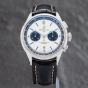 Second Hand Breitling Mens Premier B01 White Leather Strap Watch AB0118221G1P1