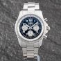 Second Hand Breitling Mens Chronospace Black Dial Silver Bracelet Watch A23360