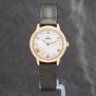 Second Hand OMEGA Ladies De Ville Prestige 18ct Gold Green Leather Strap Watch 434.58.28.60.55.002