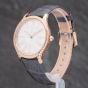 Second Hand OMEGA Ladies De Ville Tresor 18ct Rose Gold White Leather Strap Watch 428.58.36.60.02.001