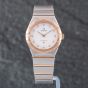 Second Hand OMEGA Ladies Constellation White Bracelet Watch 13120286052001