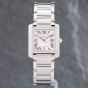 Second Hand Cartier Ladies Tank Francaise Silver Bracelet Watch 4408013