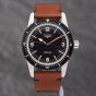 Second Hand Longines Mens Skin Diver Brown Leather Strap Watch L2.822.4.56.2
