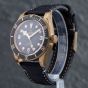 Second Hand Tudor Mens Black Bay Grey Dial Black Leather Strap Watch 79250BA