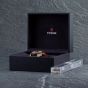 Second Hand Tudor Mens Black Bay Grey Dial Black Leather Strap Watch 79250BA