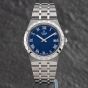 Second Hand Tudor Mens Royal Blue Dial Silver Bracelet Watch 28500