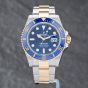 Second Hand Rolex Mens Submariner Blue Bracelet Watch 126613LB