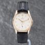 Second Hand OMEGA Mens Vintage 9ct Gold Leather Strap Watch