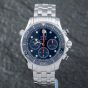 Second Hand OMEGA Mens Seamaster Diver Chronograph Blue Dial Bracelet Watch 212.30.44.50.03.001