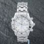 Second Hand OMEGA Mens Seamaster Chronograph White Dial Bracelet Watch 2598.20.00