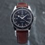 Second Hand OMEGA Mens Seamaster 300 Black Dial Brown Leather Strap Watch 23332412101002