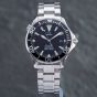 Second Hand OMEGA Mens Seamaster Black Dial Silver Bracelet Watch 22545000
