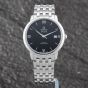 Second Hand OMEGA Mens De Ville Black Dial Silver Bracelet Watch 42410372001001