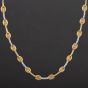 Second Hand 18ct Two Colour Gold Diamond 16 Inch Fancy Necklace 4504035