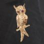 Second Hand 9ct Yellow Gold Ruby Eyed Owl Brooch 4513001