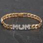 Second Hand 9ct Yellow Gold MUM Square Curb Chain Bracelet 4612002