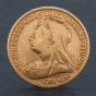 Second Hand 22ct Yellow Gold 1897 Old Veiled Queen Victoria Half Sovereign Coin 4701004