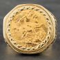 Second Hand 9ct Yellow Gold 1913 Half Sovereign Coin Ring 41201010BND