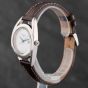 Second Hand Longines Ladies Equestrian Diamond Set Silver Leather Strap Watch L6.140.3.77.7