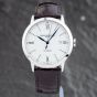 Second Hand Baume & Mercier Mens Classima Silver Dial Leather Strap Watch 10214