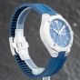 Second Hand Baume & Mercier Mens Riviera Blue Dial Rubber Strap Watch 10623
