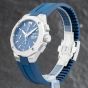 Second Hand Baume & Mercier Mens Riviera Blue Dial Rubber Strap Watch 10623
