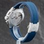 Second Hand Baume & Mercier Mens Riviera Blue Dial Rubber Strap Watch 10623