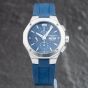 Second Hand Baume & Mercier Mens Riviera Blue Dial Rubber Strap Watch 10623