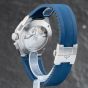 Second Hand Baume & Mercier Mens Riviera Blue Dial Rubber Strap Watch 10623